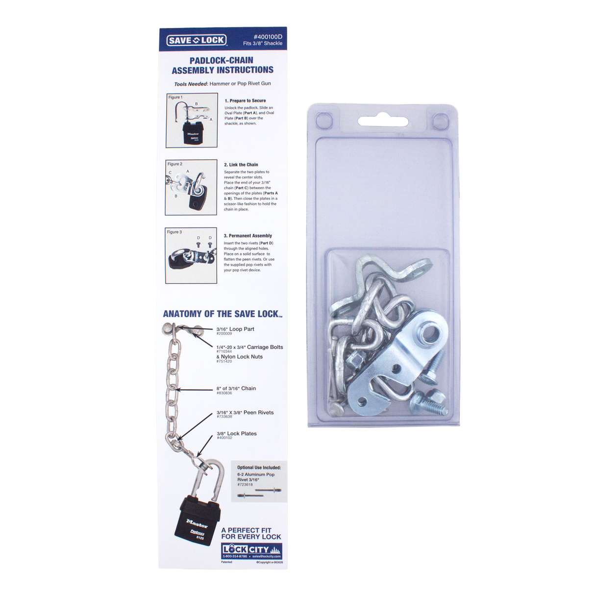 400100D 3/8" Save Lock™ Display Card Kit