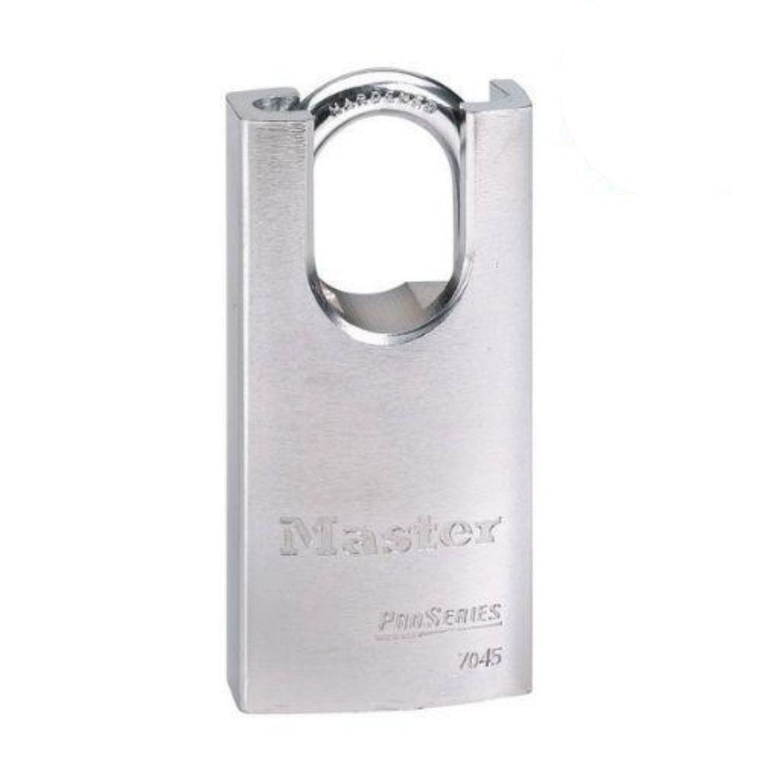 Master Lock 7045 ProSeries® Shrouded Solid Steel Rekeyable Padlock 1-3/4in (44mm) Wide-Keyed-Master Lock-Keyed Different-1-3/16in (30mm)-7045