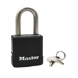 Master Lock M115KALF Covered Laminated Steel Padlock, Black 1-7/8in (44mm) Wide