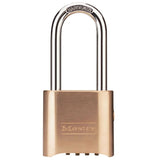 Master Lock 176LH Resettable Combination Brass Padlock, Supervisory Key Override 2" Wide