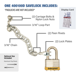 400100D 3/8" Save Lock™ Display Card Kit