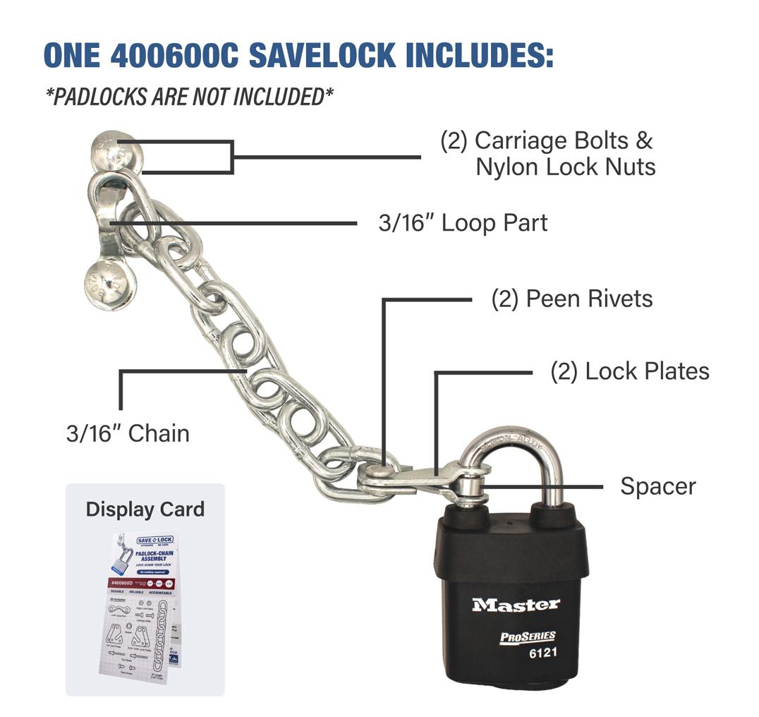 400600C 9/32" - 5/16" Save Lock™ Kit
