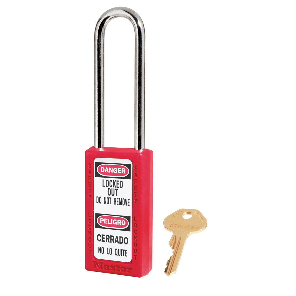 Master Lock 411 Zenex™ Thermoplastic Safety Padlock, 1-1/2" Wide with 3" Shackle