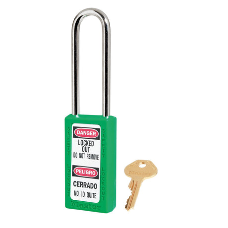Master Lock 411 Zenex™ Thermoplastic Safety Padlock, 1-1/2" Wide with 3" Shackle