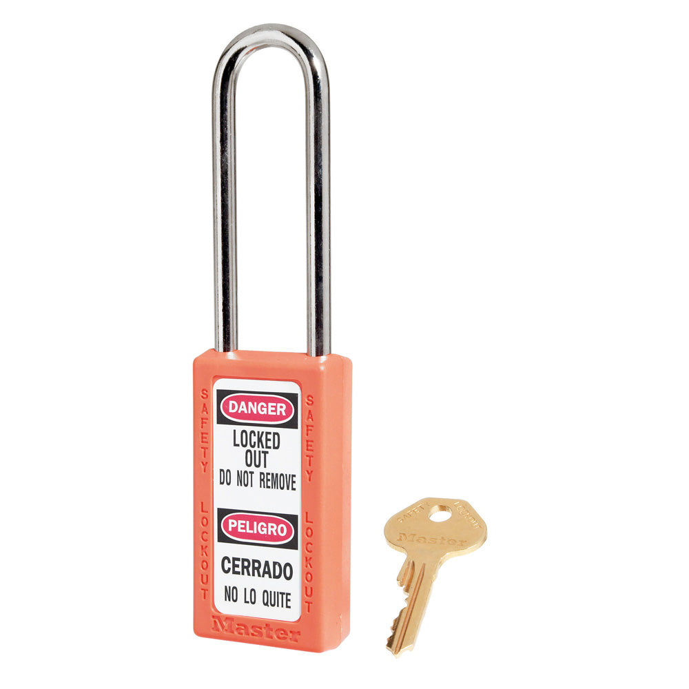 Master Lock 411 Zenex™ Thermoplastic Safety Padlock, 1-1/2" Wide with 3" Shackle