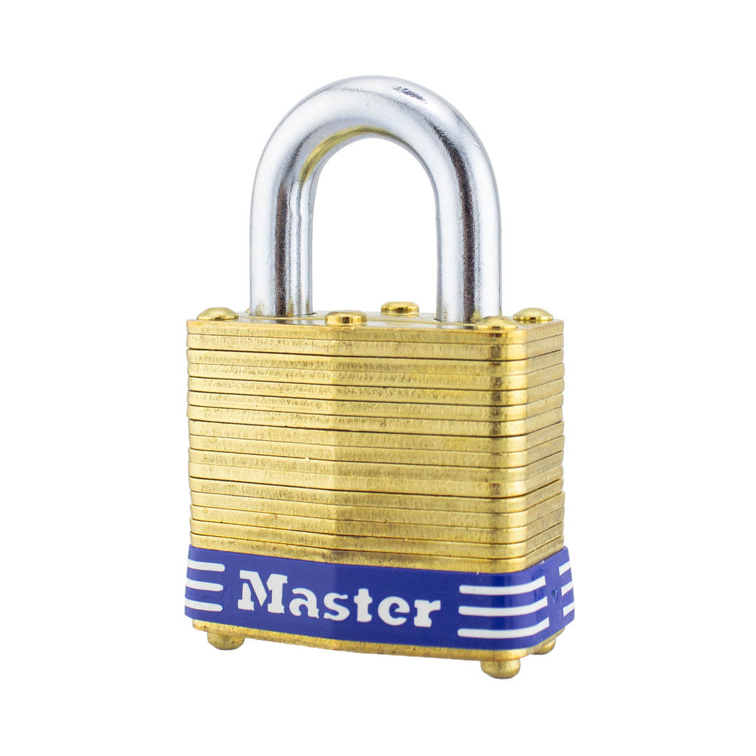 Master Lock 4KA Laminated Brass Padlock 1-9/16" Wide (Keyway 12L854)