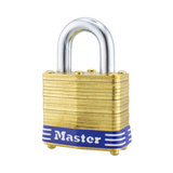 Master Lock 4KA Laminated Brass Padlock 1-9/16" Wide (Keyway 12L854)