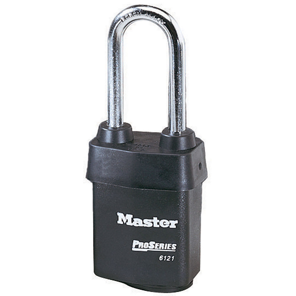 Master Lock 6121 ProSeries® Weather Tough® Laminated Steel Rekeyable Padlock 2-1/8in (54mm) Wide-Keyed-Master Lock-Black-Keyed Alike-6121KALJ