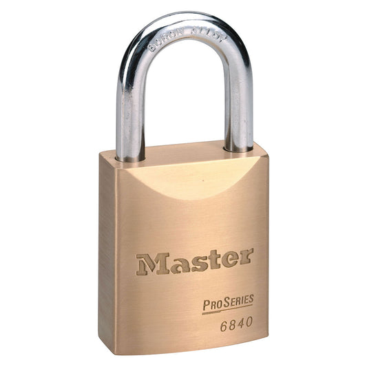 Master Lock 6840 ProSeries® Solid Brass Rekeyable Padlock 1-3/4in (44mm) Wide-Keyed-Master Lock-Keyed Different-1-3/16in (30mm)-6840