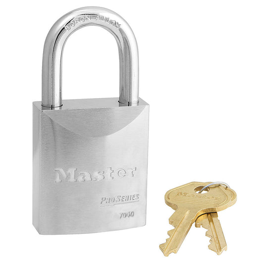 Master Lock 7040 ProSeries® Solid Steel Rekeyable Padlock 1-3/4in (44mm) Wide-Keyed-Master Lock-Keyed Different-1-3/16in (30mm)-7040