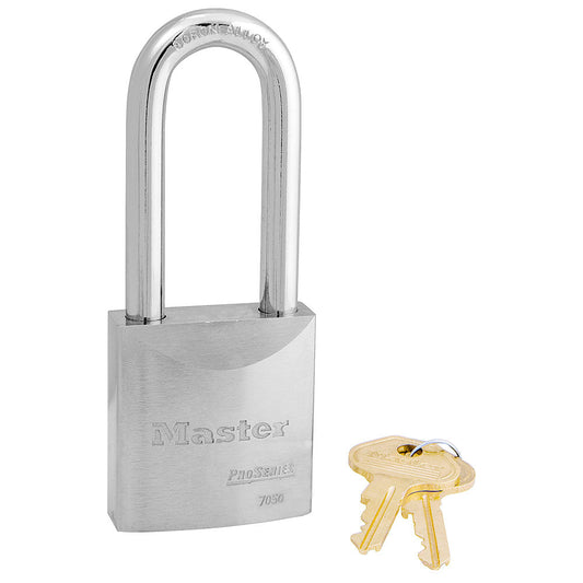 Master Lock 7050 ProSeries® Solid Steel Rekeyable Padlock 2in (51mm) Wide-Keyed-Master Lock-Keyed Different-2-7/16in (61mm)-7050LJ