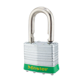 Master Lock 81KAGRN Laminated Steel Padlock 1-3/4" Wide Green Bumper (13R27 Keyway)
