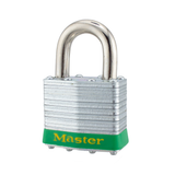 Master Lock 81KAGRN Laminated Steel Padlock 1-3/4" Wide Green Bumper (13R27 Keyway)