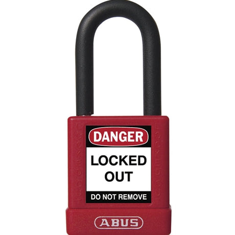 ABUS 74/40 Nylon Protected Safety Lockout Padlock-ABUS-74/40KDRed