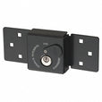 ABUS 141/200 Hasp with Integrated Padlock-ABUS-Black-141/200BBlack