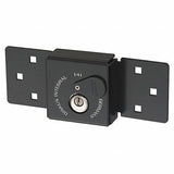 ABUS 141/200 Hasp with Integrated Padlock-ABUS-Black-141/200BBlack