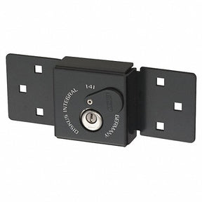 ABUS 141/200 Hasp with Integrated Padlock-ABUS-Black-141/200BBlack