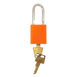 American Lock A1106PCORJ - Powder Coated Orange Aluminum Safety LOTO Padlock, 1-1/2" Wide with 1-1/2" Tall Shackle