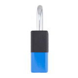 A1105PCBGRP-BLU - Dual Powder Coated Black Grip & Blue Aluminum Safety Padlock