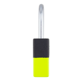 A1105PCBGRP-KLM - Dual Powder Coated Black Grip & Keylime Aluminum Safety Padlock