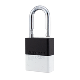 A1105PCBGRP-WHT - Dual Powder Coated Black Grip & White Aluminum Safety Padlock