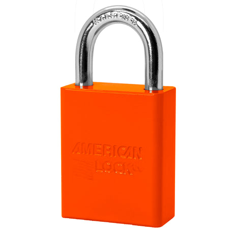 American Lock A1105 Powder Coated Aluminum Safety Padlock, 1-1/2" Wide with 1" Tall Shackle