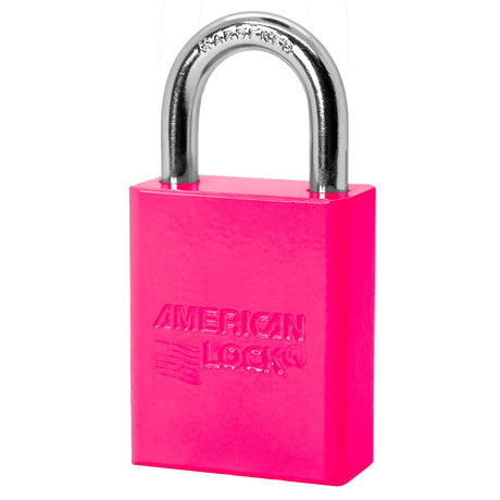 American Lock A1105 Powder Coated Aluminum Safety Padlock, 1-1/2" Wide with 1" Tall Shackle