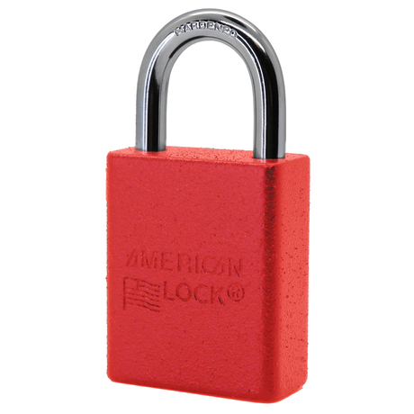 American Lock A1105 Powder Coated Aluminum Safety Padlock, 1-1/2" Wide with 1" Tall Shackle