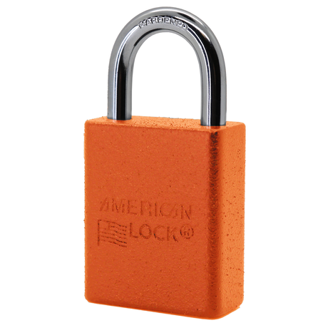 American Lock A1105 Powder Coated Aluminum Safety Padlock, 1-1/2" Wide with 1" Tall Shackle