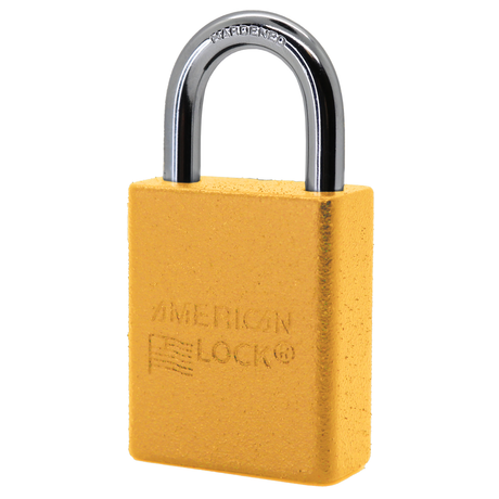 American Lock A1105 Powder Coated Aluminum Safety Padlock, 1-1/2" Wide with 1" Tall Shackle