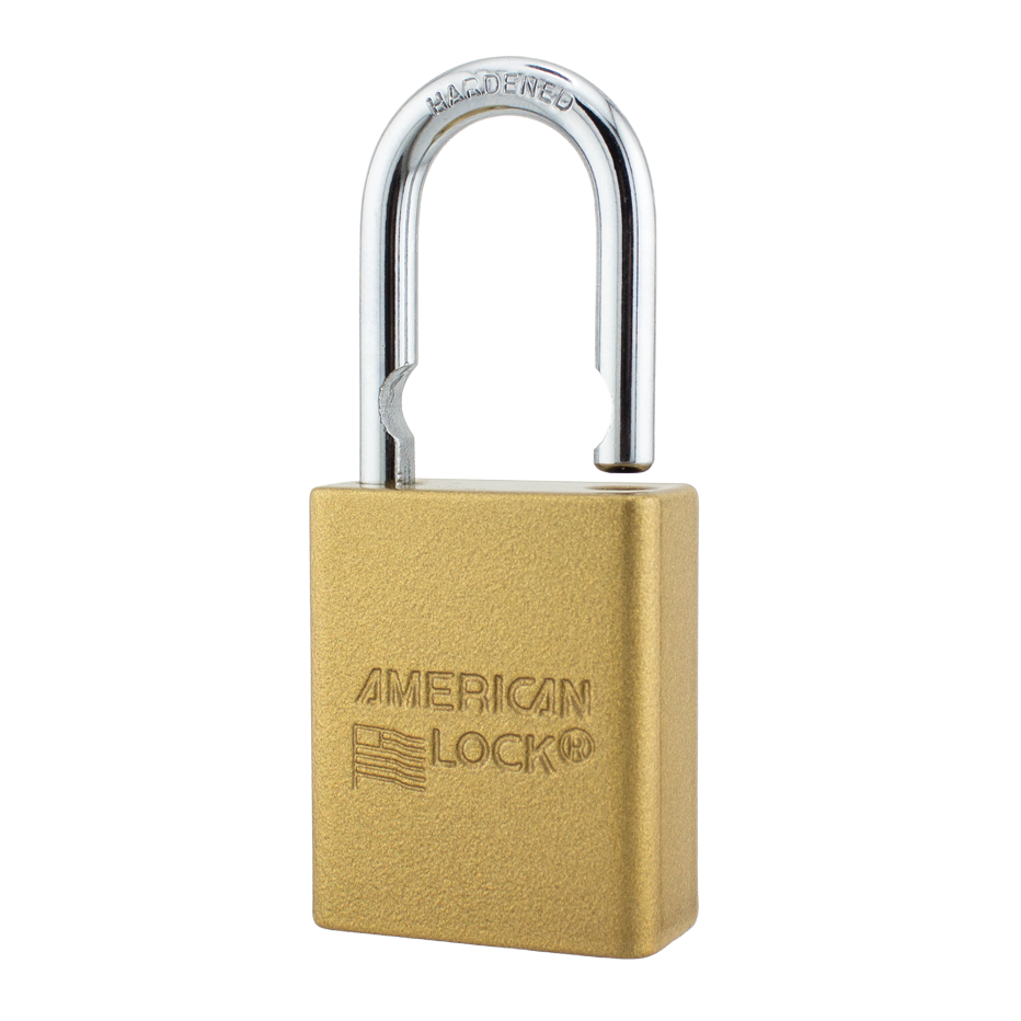 American Lock A1105 Powder Coated Aluminum Safety Padlock, 1-1/2" Wide with 1" Tall Shackle