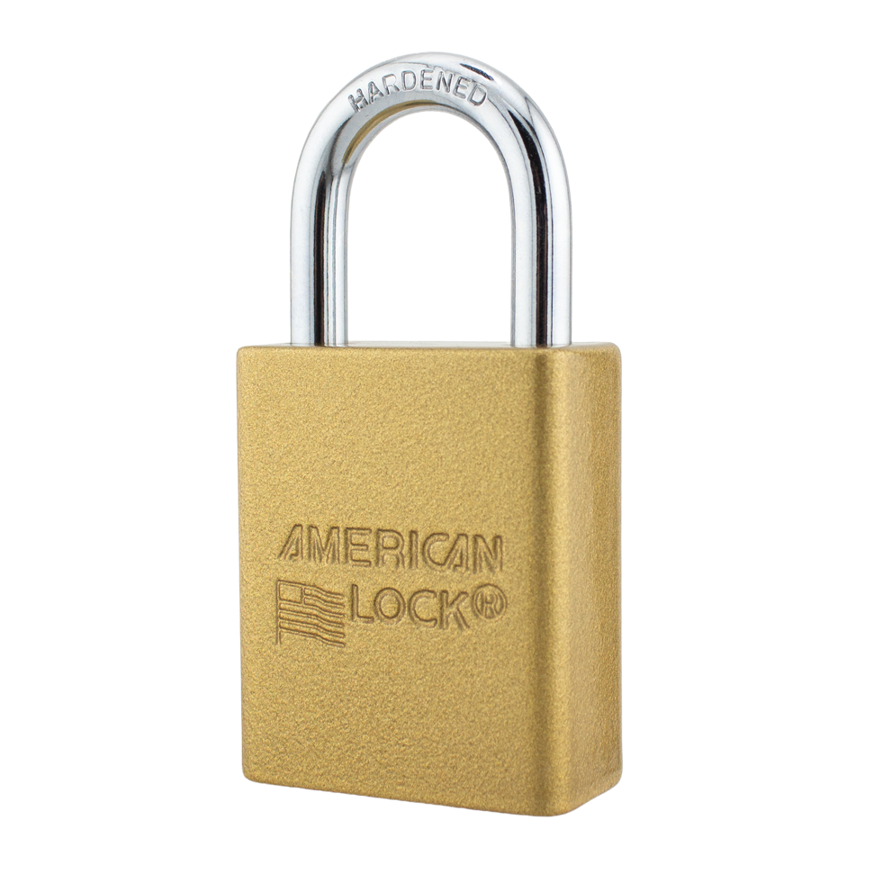 American Lock A1105 Powder Coated Aluminum Safety Padlock, 1-1/2" Wide with 1" Tall Shackle