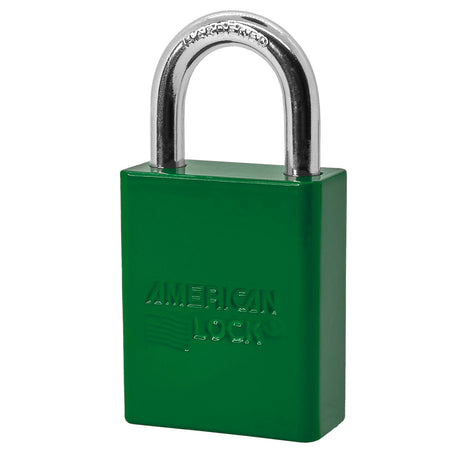 American Lock A1105 Powder Coated Aluminum Safety Padlock, 1-1/2" Wide with 1" Tall Shackle