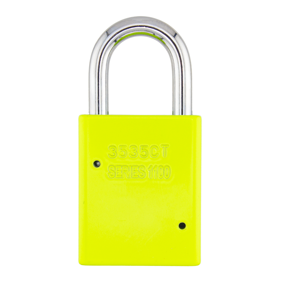 American Lock A1105 Powder Coated Aluminum Safety Padlock, 1-1/2" Wide with 1" Tall Shackle