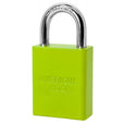 American Lock A1105 Powder Coated Aluminum Safety Padlock, 1-1/2" Wide with 1" Tall Shackle