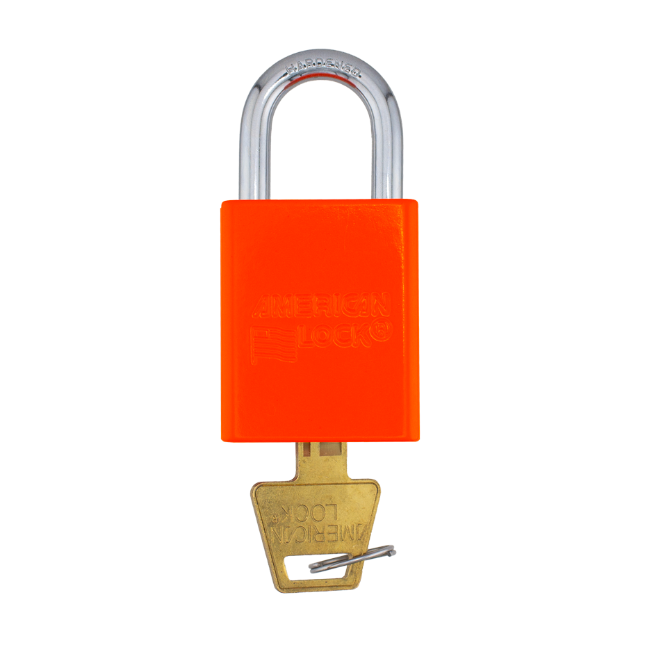 American Lock A1105 Powder Coated Aluminum Safety Padlock, 1-1/2" Wide with 1" Tall Shackle