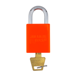 American Lock A1105PCNORJ - Powder Coated Neon Orange Aluminum Safety Padlock