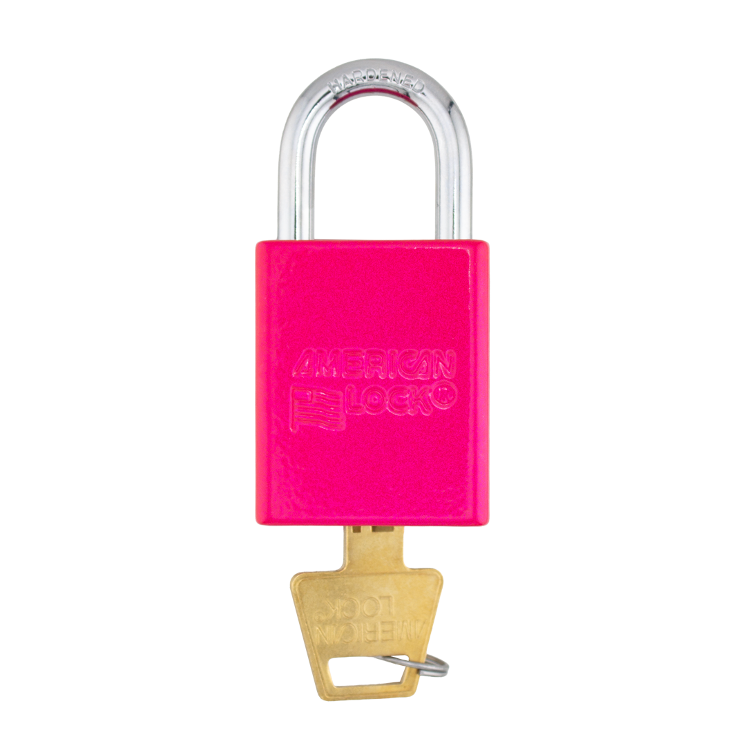 American Lock A1105 Powder Coated Aluminum Safety Padlock, 1-1/2" Wide with 1" Tall Shackle