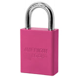American Lock A1105 Powder Coated Aluminum Safety Padlock, 1-1/2" Wide with 1" Tall Shackle