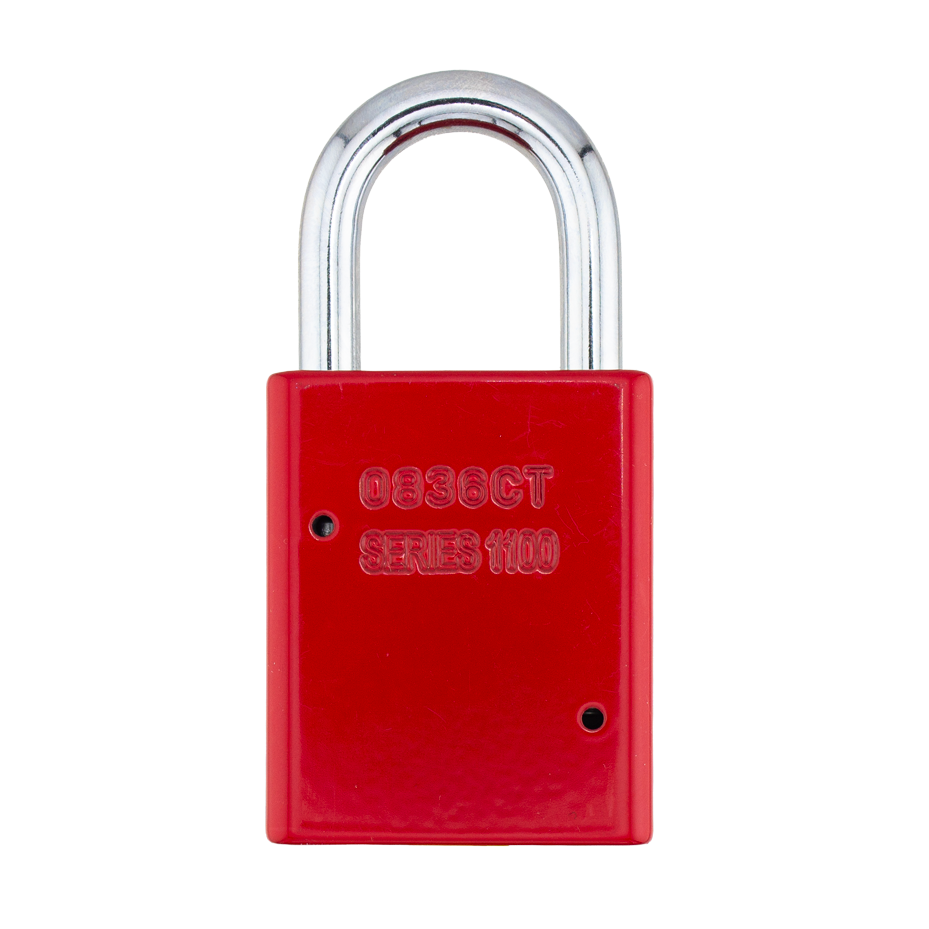 American Lock A1105 Powder Coated Aluminum Safety Padlock, 1-1/2" Wide with 1" Tall Shackle