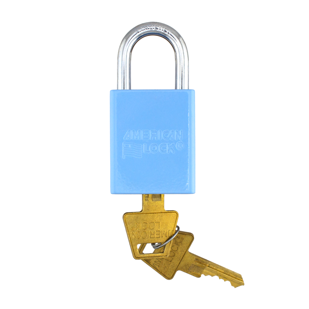 American Lock A1105PCSKY - Powder Coated Sky Aluminum Safety Padlock