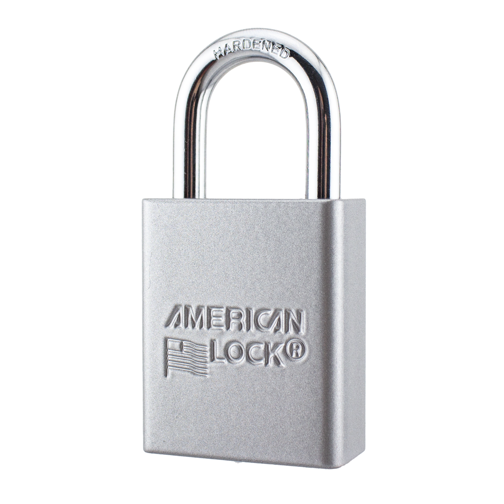 American Lock A1105 Powder Coated Aluminum Safety Padlock, 1-1/2" Wide with 1" Tall Shackle