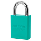 American Lock A1105 Powder Coated Aluminum Safety Padlock, 1-1/2" Wide with 1" Tall Shackle