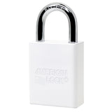 American Lock A1105 Powder Coated Aluminum Safety Padlock, 1-1/2" Wide with 1" Tall Shackle