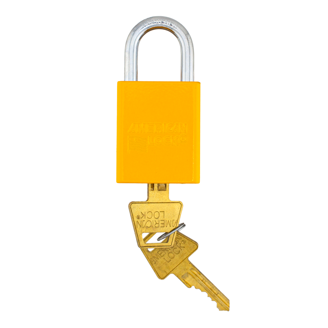 American Lock A1105PCYLW - Powder Coated Yellow Aluminum Safety Padlock