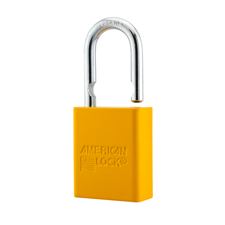 American Lock A1105PCYLW - Powder Coated Yellow Aluminum Safety Padlock