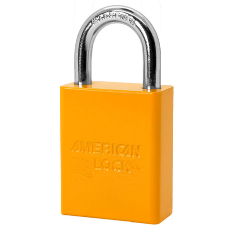American Lock A1105 Powder Coated Aluminum Safety Padlock, 1-1/2" Wide with 1" Tall Shackle