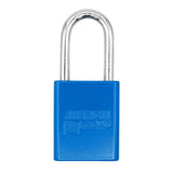 American Lock A1106PCBLU - Powder Coated Blue Aluminum Safety LOTO Padlock, 1-1/2" Wide with 1-1/2" Tall Shackle