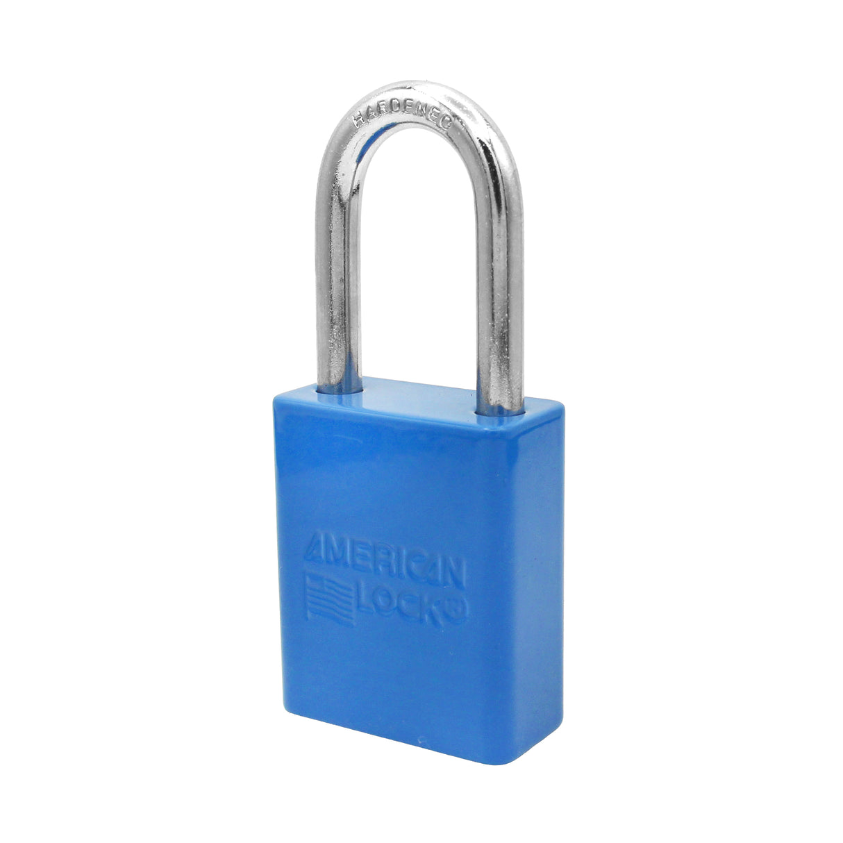 American Lock A1106PCBLU - Powder Coated Blue Aluminum Safety LOTO Padlock, 1-1/2" Wide with 1-1/2" Tall Shackle