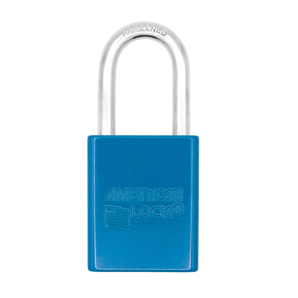 American Lock A1106PCBLU - Powder Coated Blue Aluminum Safety LOTO Padlock, 1-1/2" Wide with 1-1/2" Tall Shackle